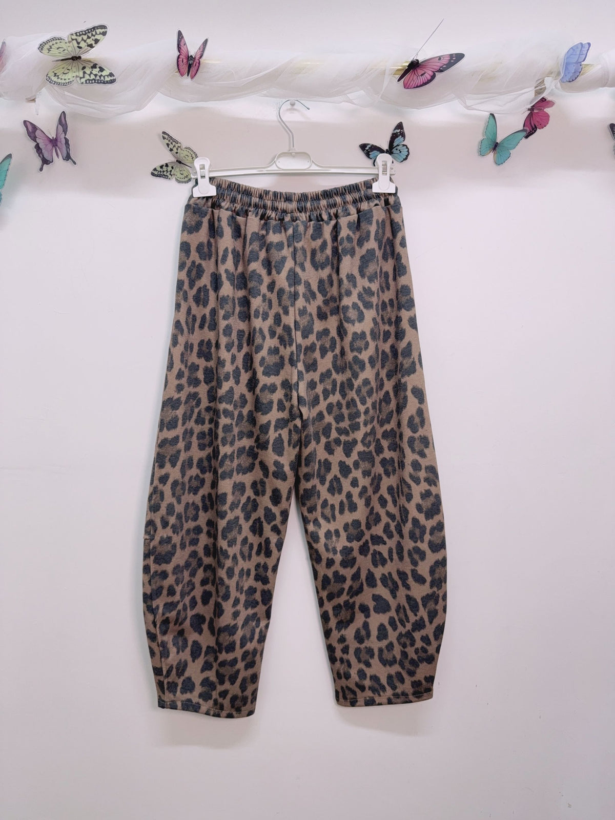 Mocha Leopard Print Barrel Joggers