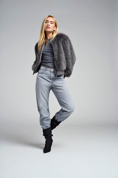 Manny Phantom Faux Fur Bomber Jacket