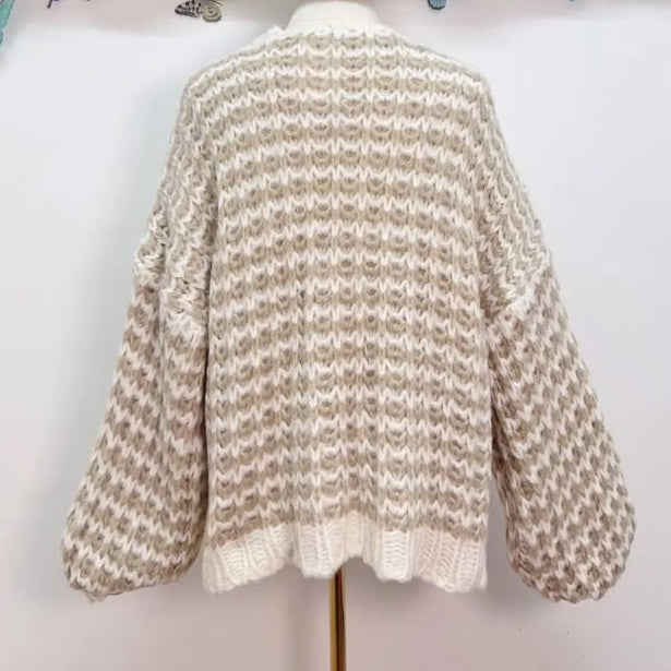 Hot Pink/Red Cosy Stripe Cardigan