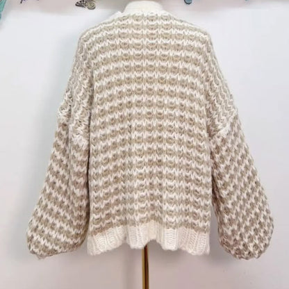Hot Pink/Red Cosy Stripe Cardigan