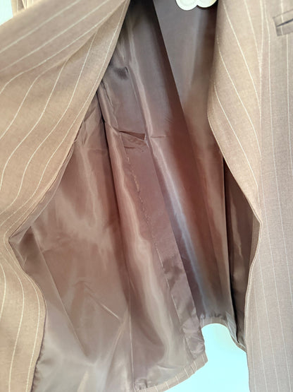 Navy Single Button Pinstripe Blazer