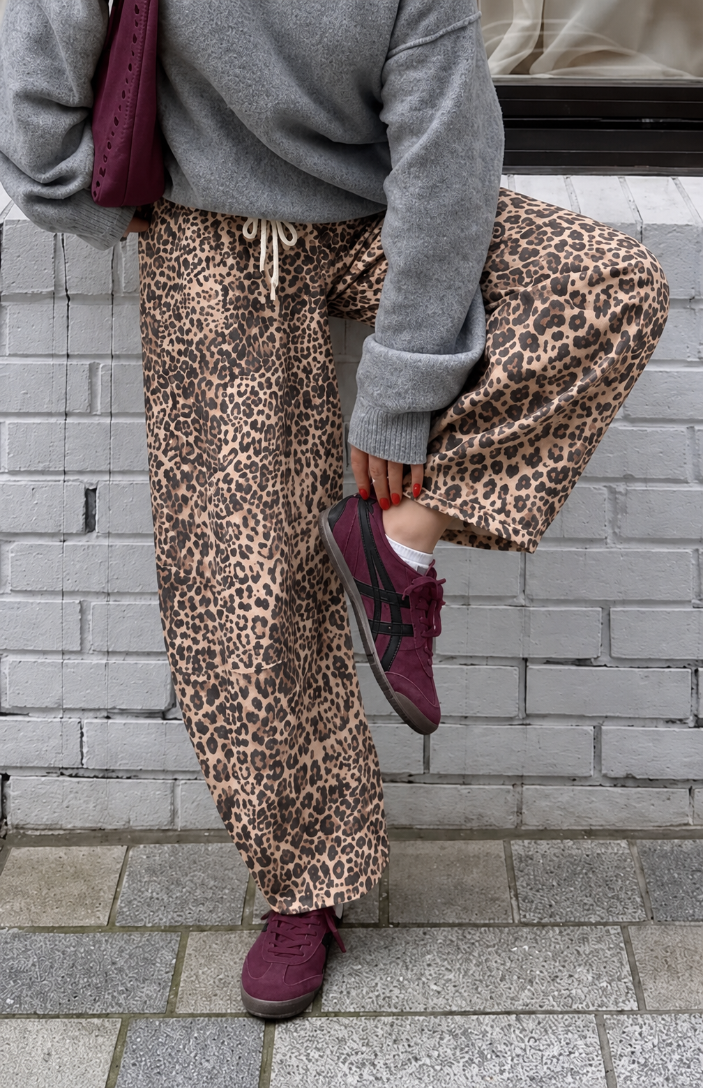 Small Leopard Print Barrel Joggers