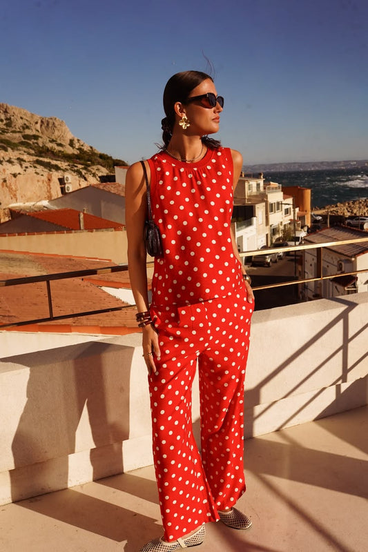 Red/White Polka Dot Top (Co-ord Avail)