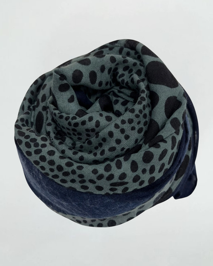 Brown Leopard Dots Print Scarf