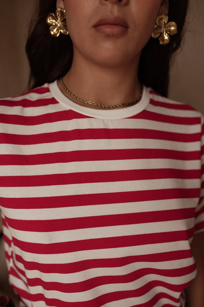 Red/White Stripe Breton T Shirt