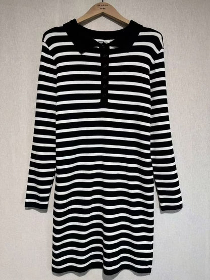 Navy/White Breton Stripe T Shirt Dress