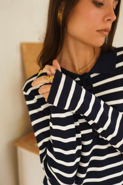 Navy/White Breton Stripe T Shirt Dress
