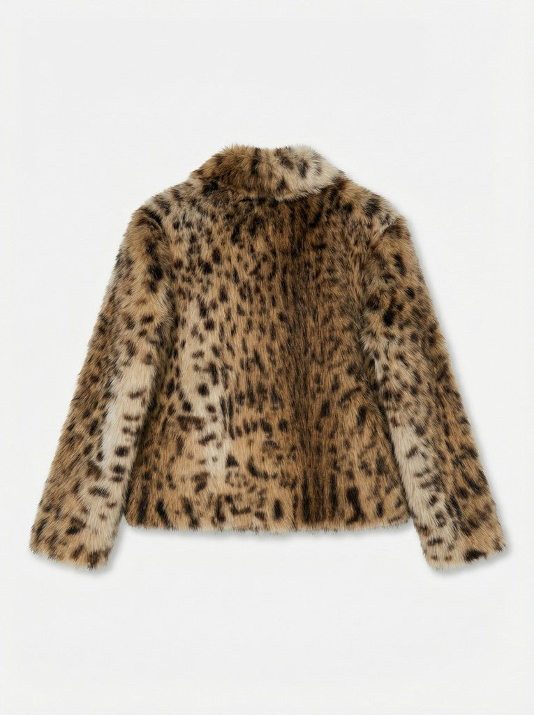 Leo Leopard Faux Fur Jacket