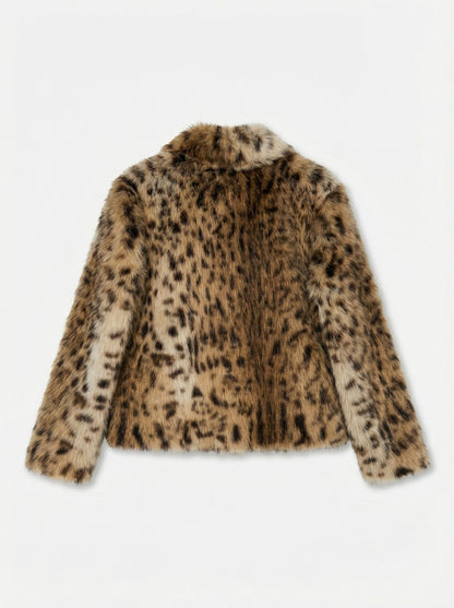 Leo Leopard Faux Fur Jacket