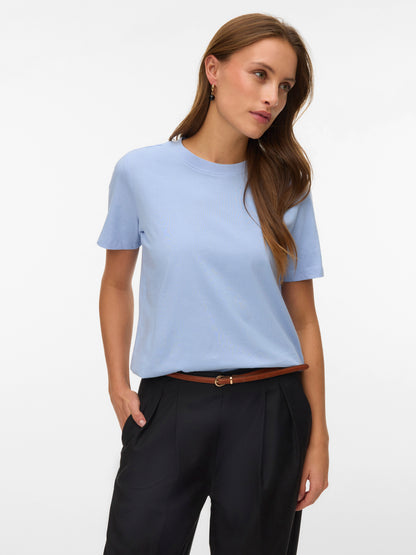 Chocolate Vero Moda Basic Cotton T Shirt
