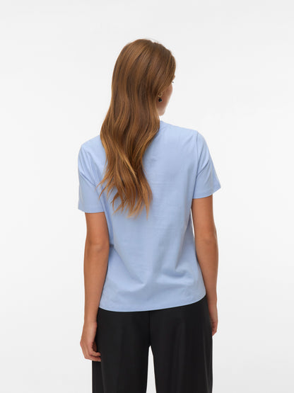 Chocolate Vero Moda Basic Cotton T Shirt