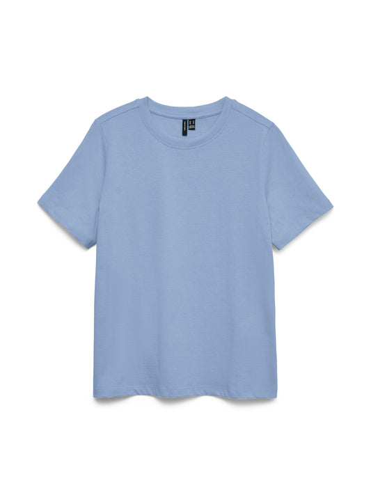 Powder Blue Vero Moda Basic Cotton T Shirt