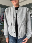 Black Brushed Bomber Jacket