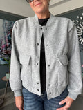 Black Brushed Bomber Jacket