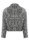 Silver Sequin Bomber Jacket