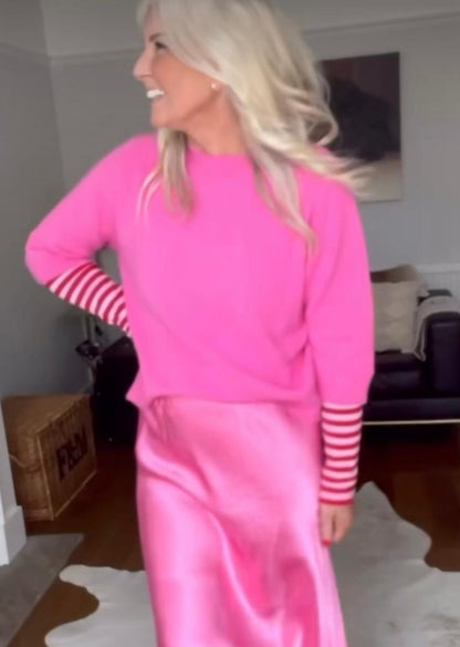 Pink Half Sleeve Jumper