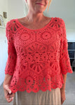 Mocha Crochet Top