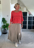 Mocha Crochet Top