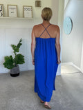 Coral Strappy Cross BackMaxi Dress