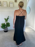 Coral Strappy Cross BackMaxi Dress