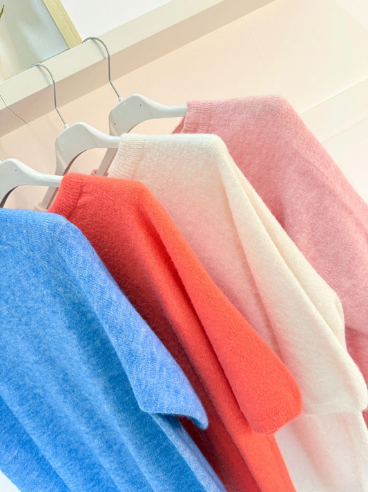 Coral Crew Neck 1/2 Sleeve Jumper