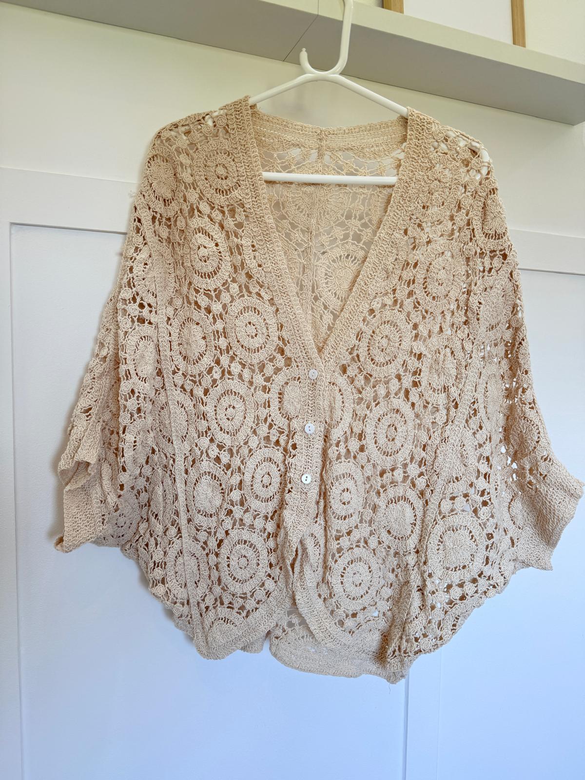 Stone Circle Design Crochet Cardigan