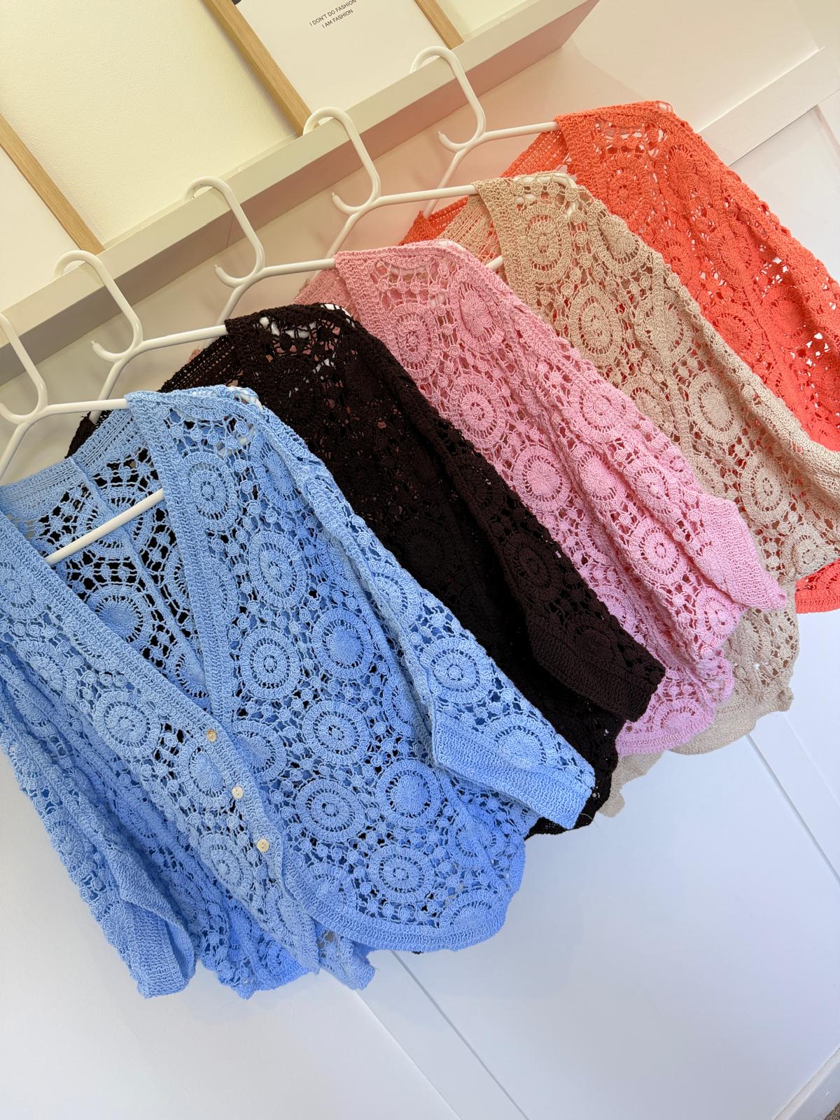 Stone Circle Design Crochet Cardigan
