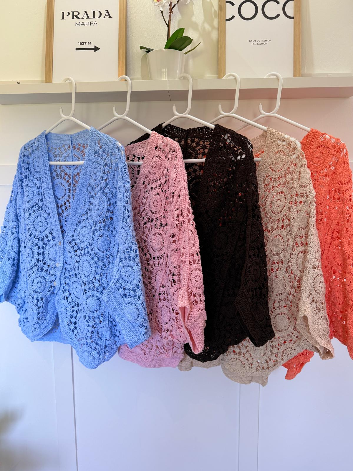 Stone Circle Design Crochet Cardigan