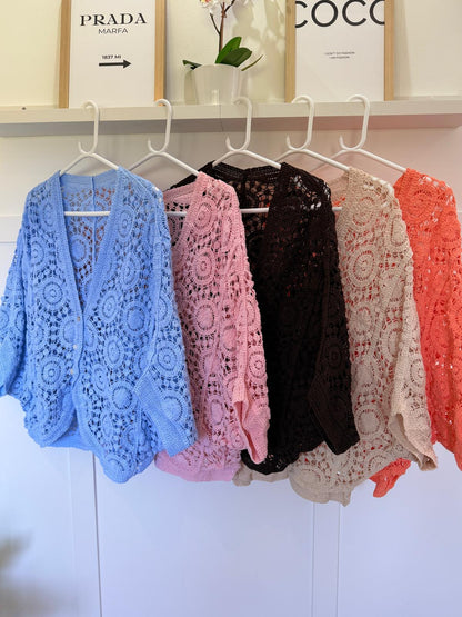 Stone Circle Design Crochet Cardigan