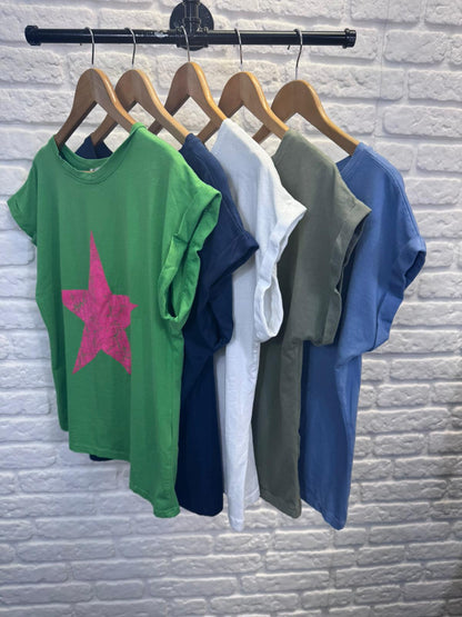Navy/Blue Star T Shirt