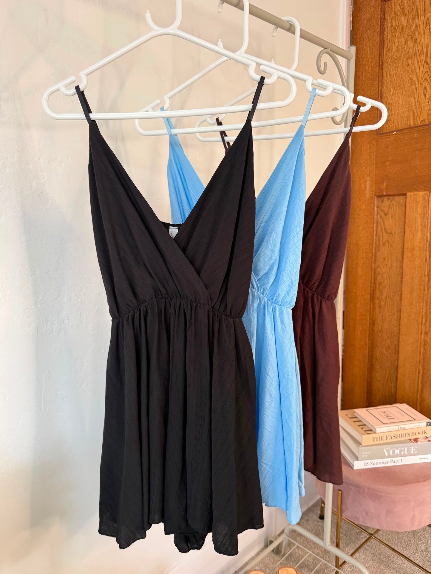 Black V-Neck Playsuit