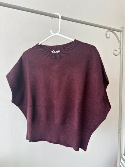 Red S/Sleeve Batwing Jumper