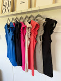 Frill Sleeve V Basic T Shirt | Lots of Colours