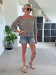 Mocha Crochet Top