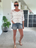 Mocha Crochet Top