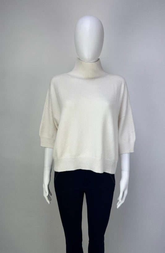 Cream Turtleneck 3/4 Sleeve Jumper (Copy)