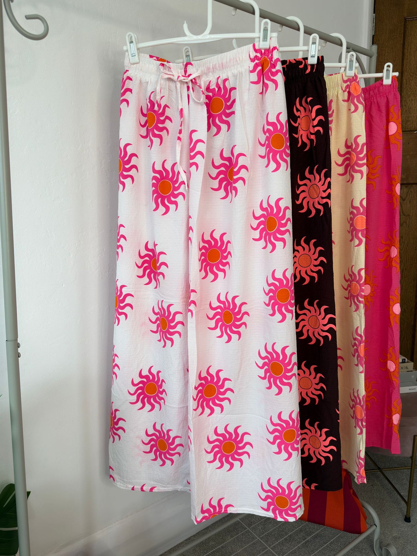 Sun Print Wide Leg Trousers