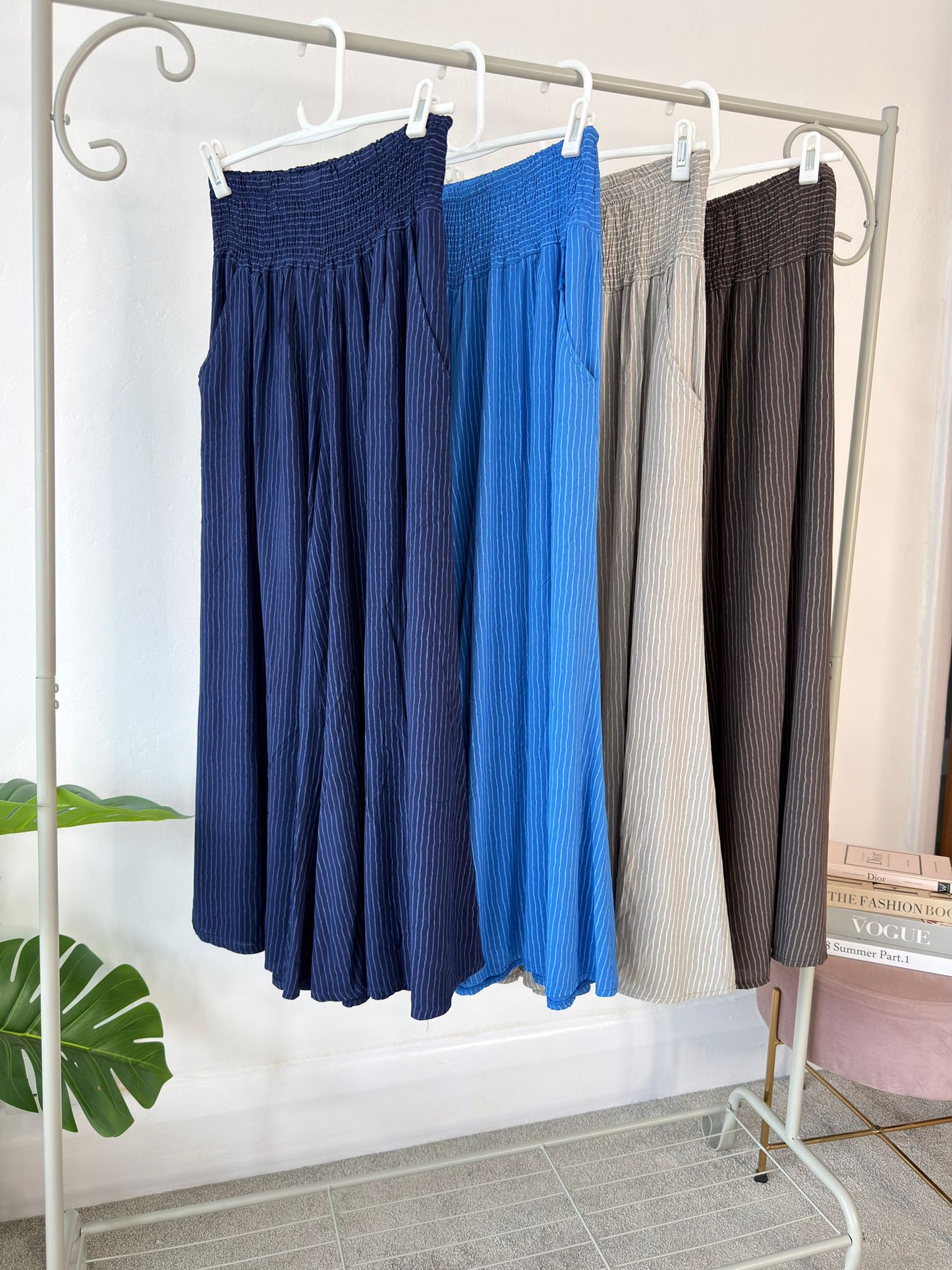 Navy Stripe Palazzo Culottes