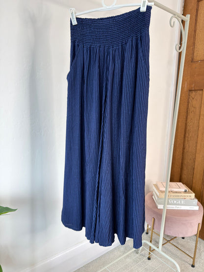Navy Stripe Palazzo Culottes