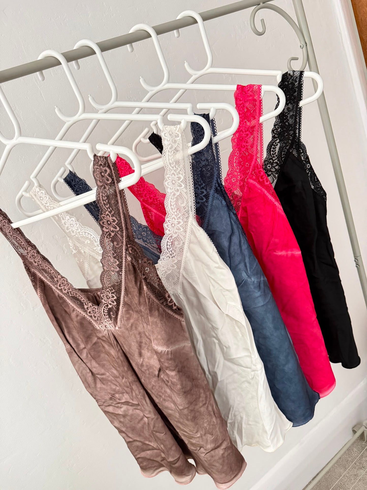 Chocolate Satin/Lace Cami Top