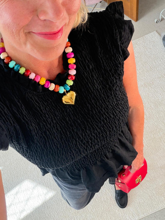Sweetie Multicolour Beaded Heart Necklace