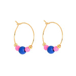 Blue/Pink Bead Colour Pop Earrings