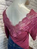 Lace V Back/Front Layering Top (5 colours)