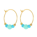 Blue/Pink Bead Colour Pop Earrings