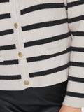 Laura Cream/Black Breton Stripe Cardigan