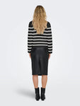 Laura Black/Cream Breton Stripe Cardigan