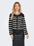 Laura Black/Cream Breton Stripe Cardigan