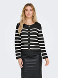 Laura Black/Cream Breton Stripe Cardigan