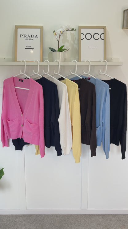 Navy 2 Button Cardigan