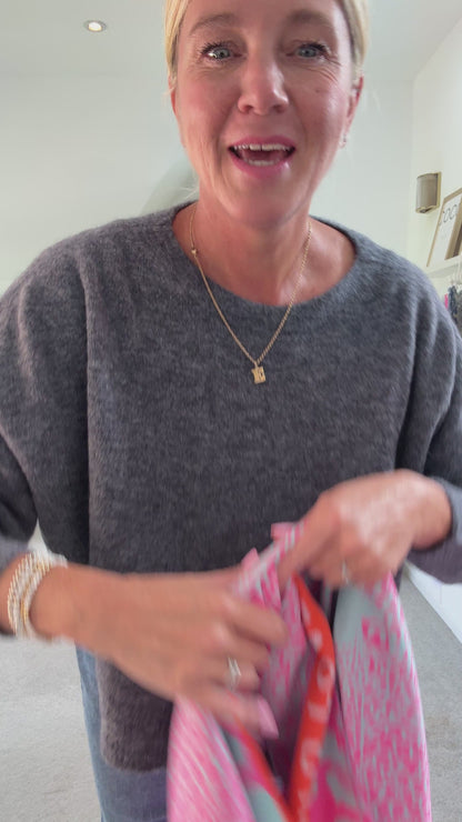 Pink "Wild Love" Oversized Scarf